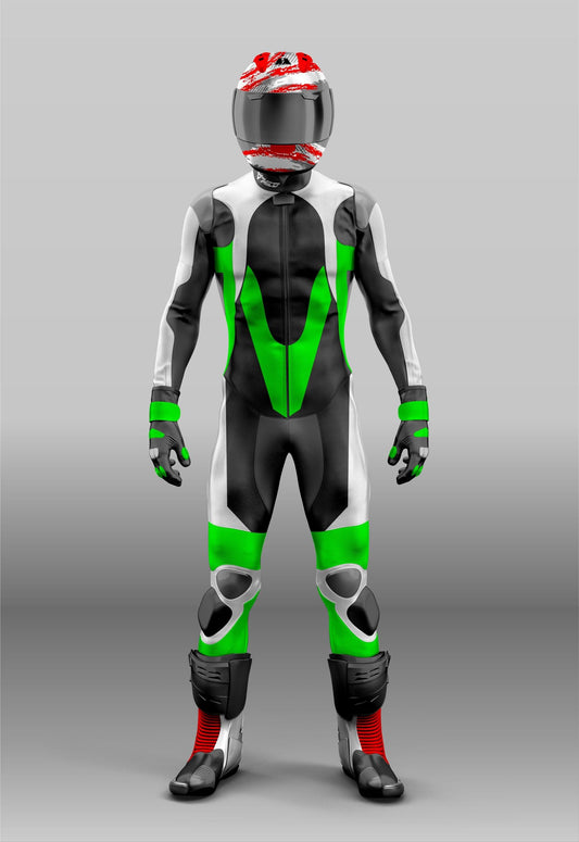Custom Logos Biker Suit with CE Armor for Track Racing with Protection & Safety