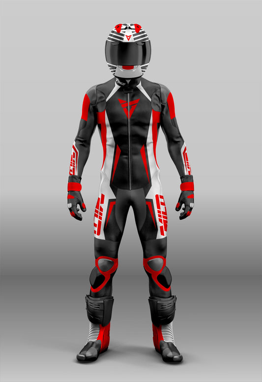 Milo Racing Custom Motorcycle Racing Suit - Cowhide Leather - 1 Piece & 2 Piece - Customizable Design - Protective Gear for Drag Racing and Street Riding