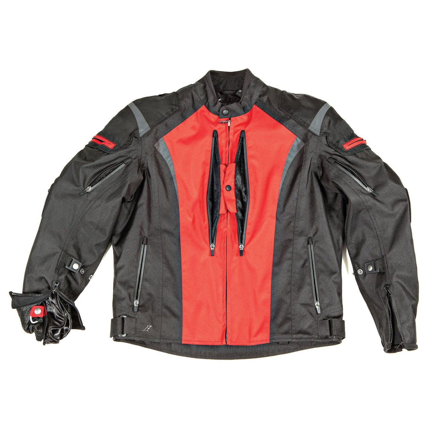 Red/Black Touring Motorbike Textile CE Armor Cordura Jacket - Unisex