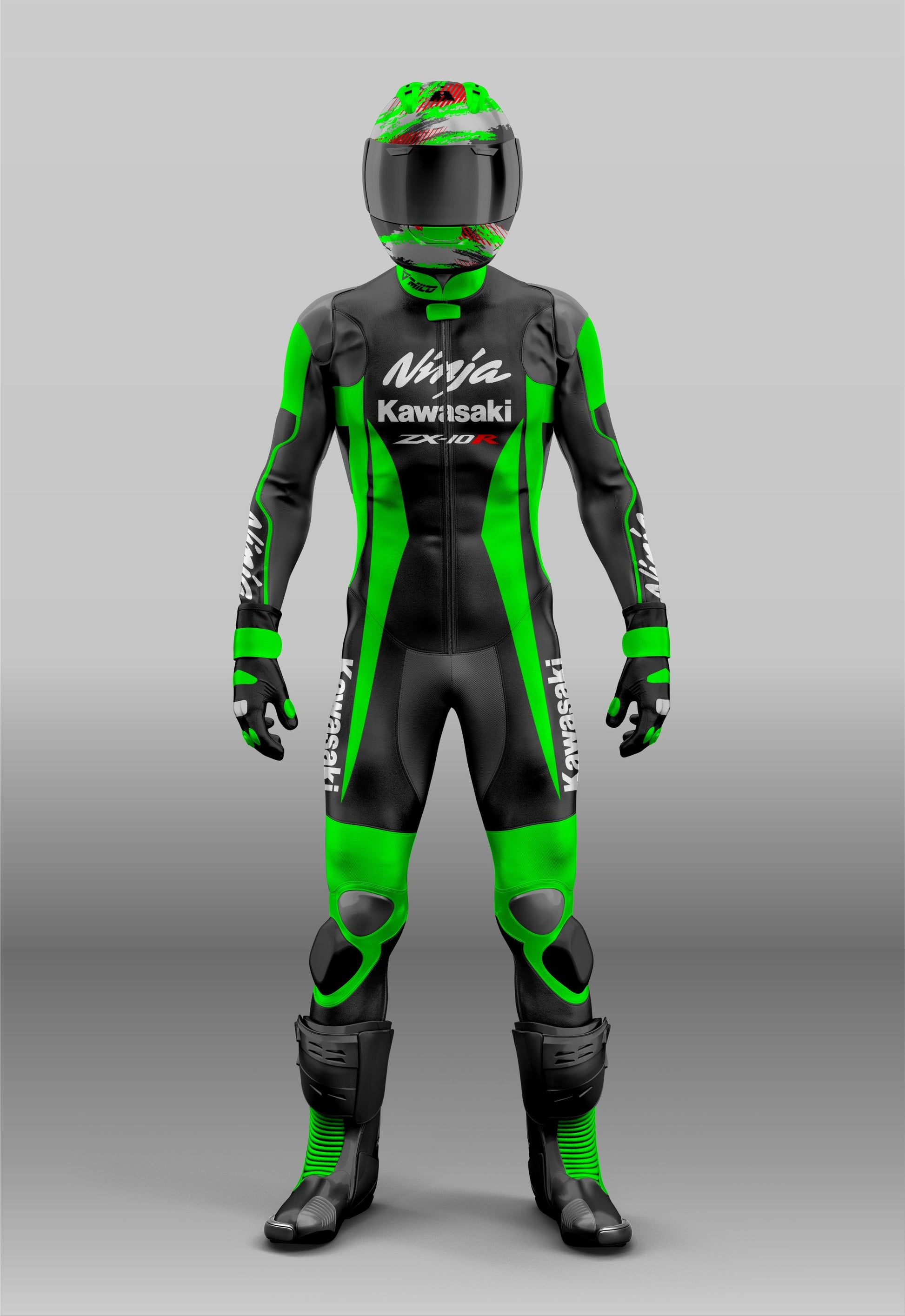 Ninja ZX-10R Custom Motorcycle Track Drag Racing Suit Milo