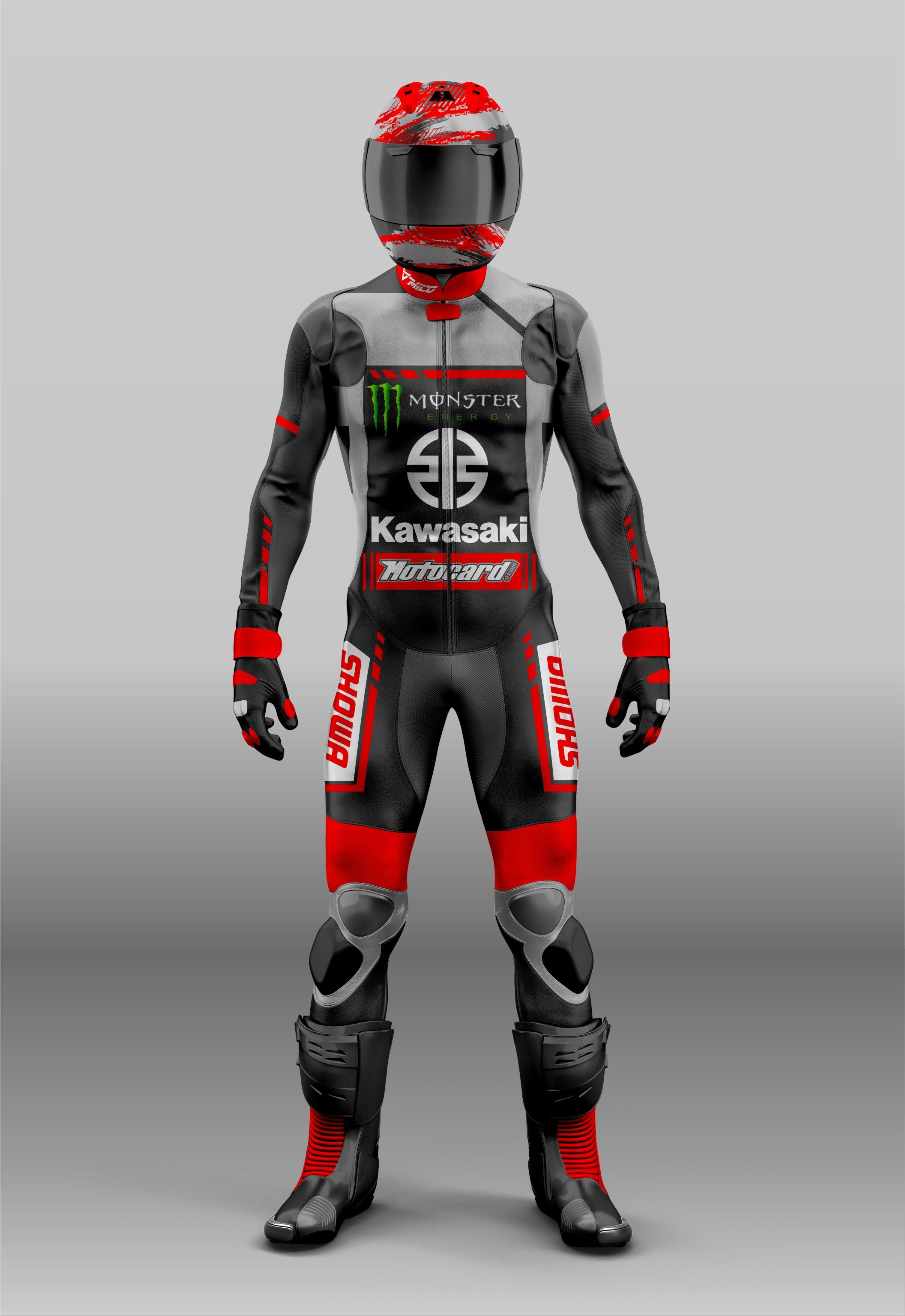 Monster Racing Uniform Custom Kawasaki Z1000 Monster Energy Racing Suit for MotoGP & Street R ...