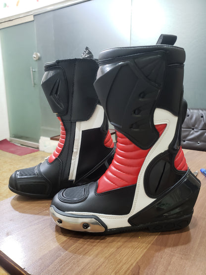 Customized Motorbike Leather Protective Racing Boots - Unisex - All Sizes Available - Custom Color Available