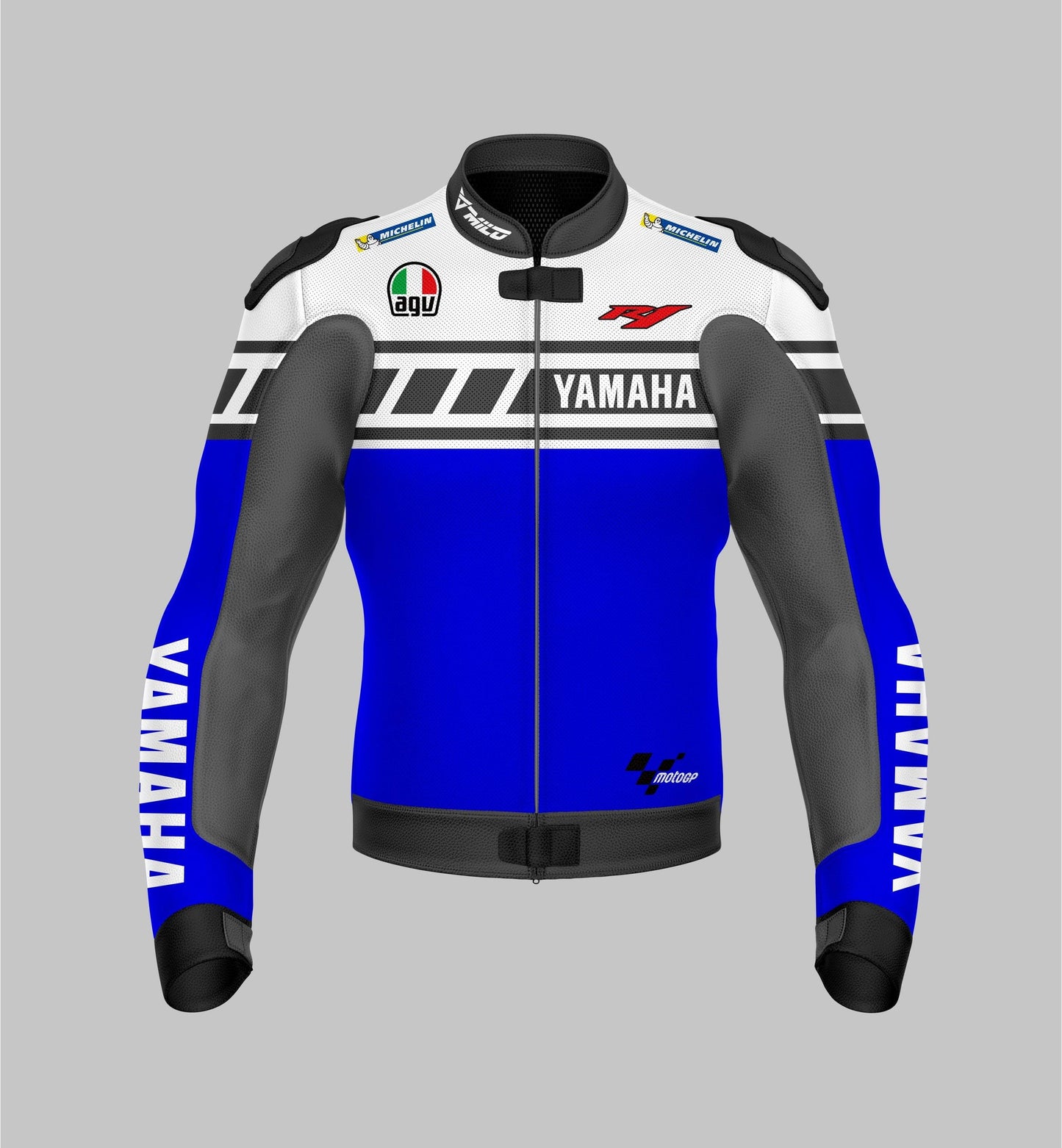 YZF-R6 R1 Custom Design Racing MotoGP Leather Jacket Milo