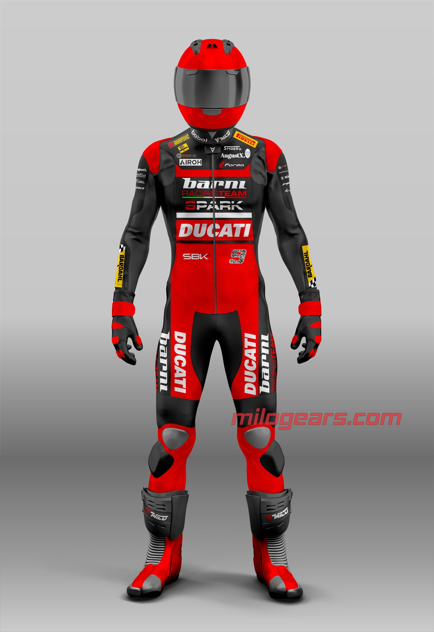 Danilo Petrucci Suit Ducati SBK 2025 Bike Racing Suit