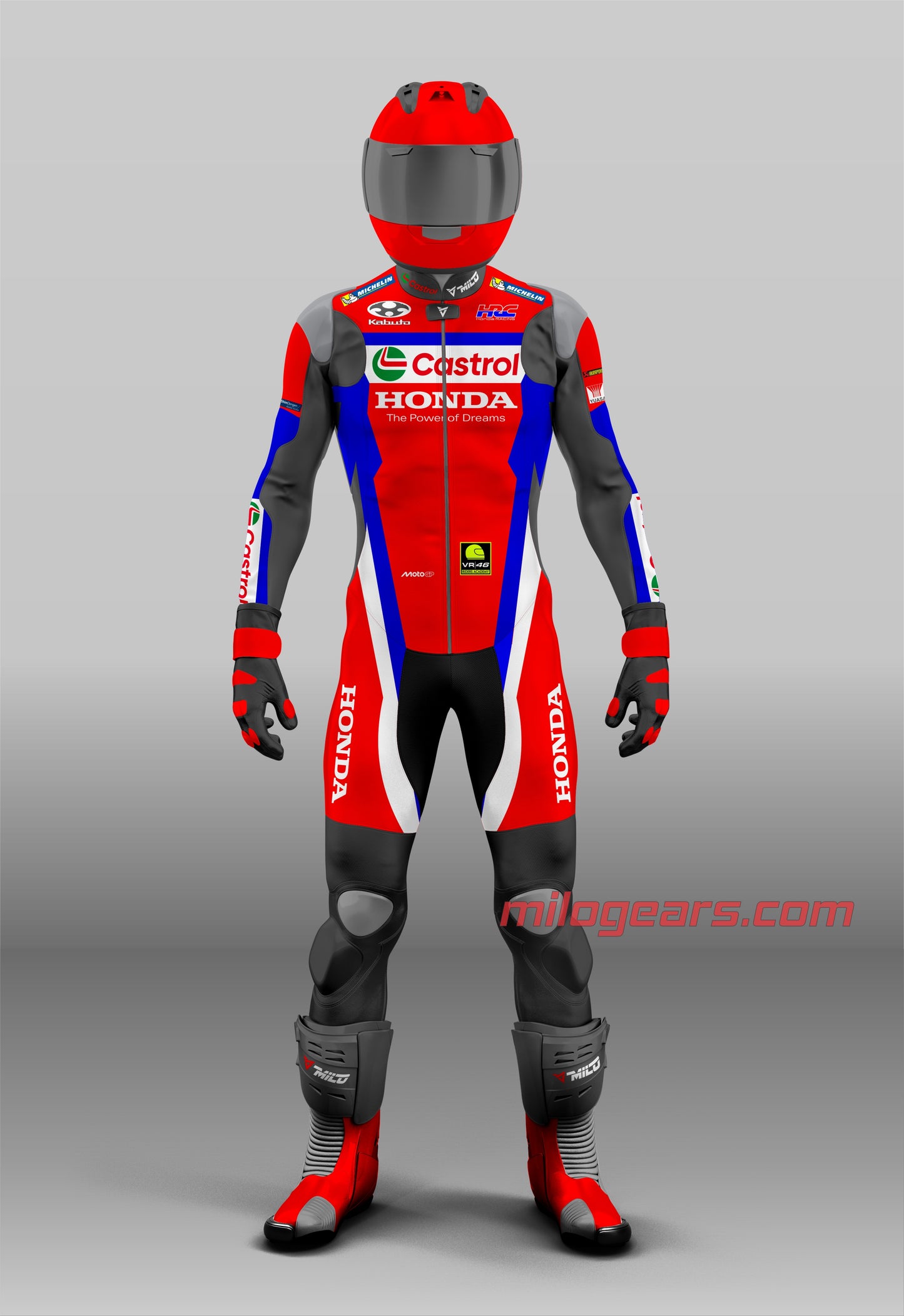 Joan Mir Honda Motorcycle Leather Track & Drag Racing Suit MotoGP 2025