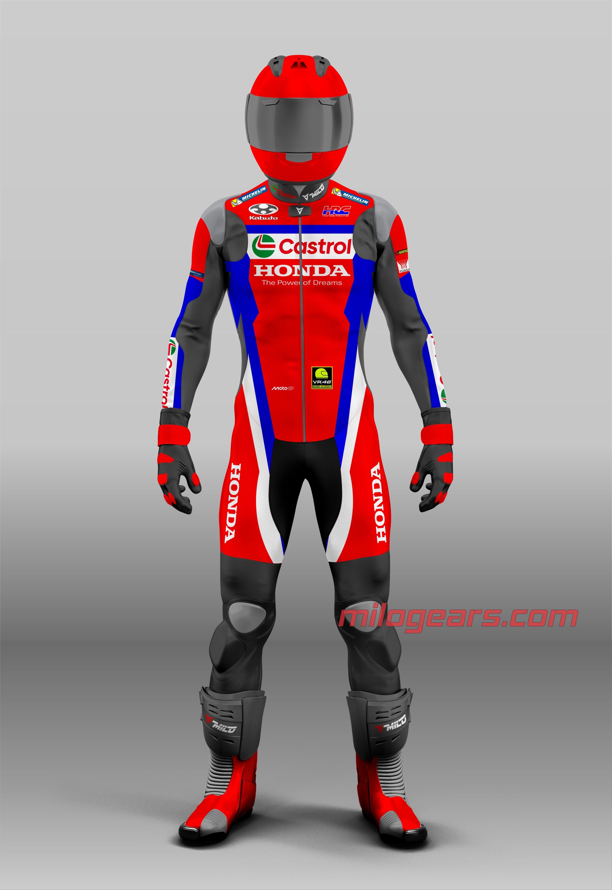 Joan Mir Honda Motorcycle Leather Track & Drag Racing Suit MotoGP 2025
