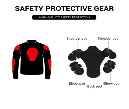 Custom Designed Protective Jacket with CE Certified Protections and Perforated Leather by Milo Racing - Black/White