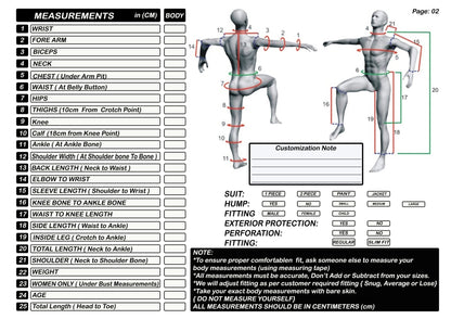 custom measuring motorcycle suit guide