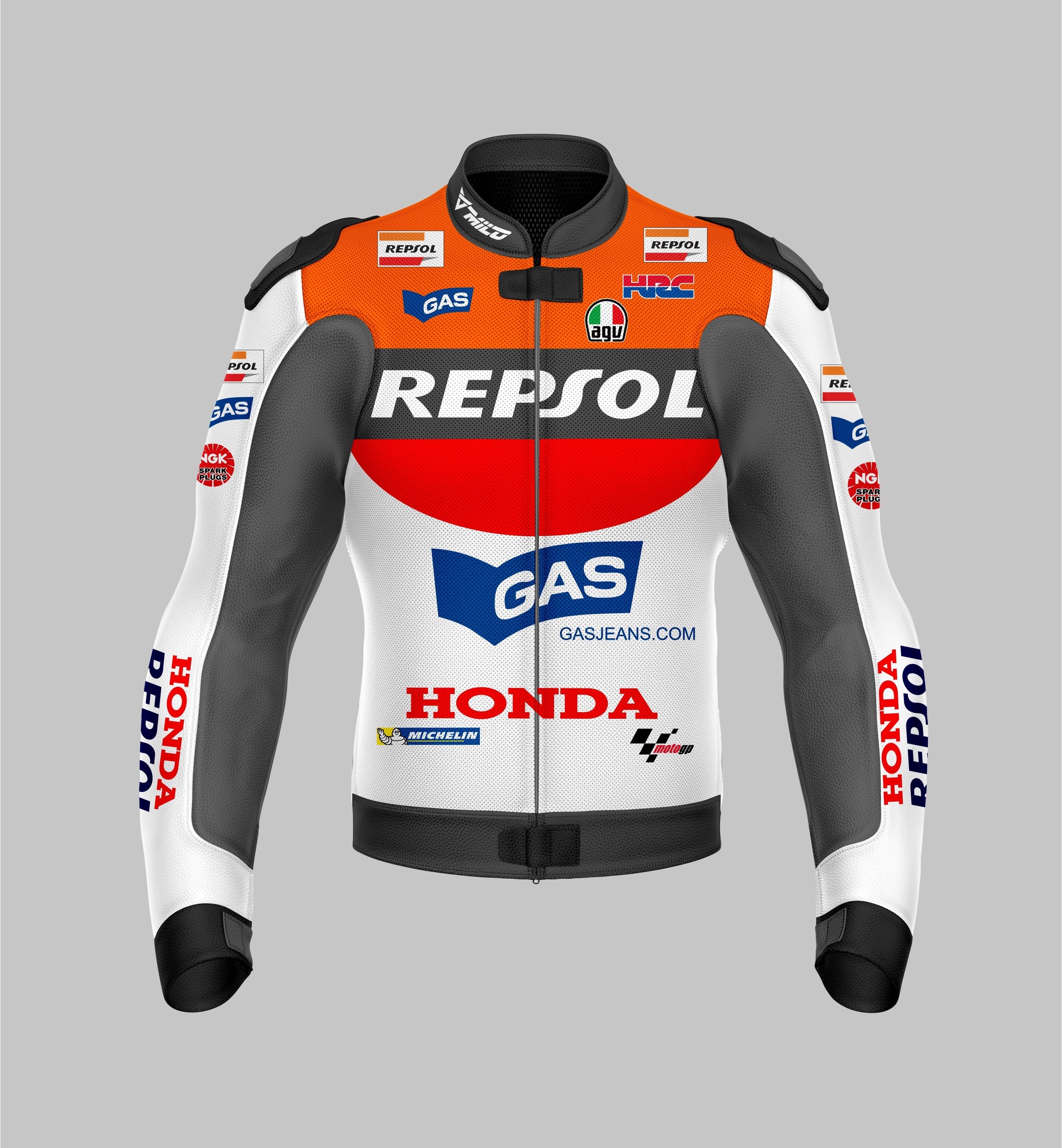 Honda Repsol VR 46 MotoGP Custom Motorcycle Jacket MiloRacing