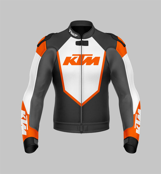 KTM Leather Motorcycle Jackets - Cowhide Leather - Custom Size - Custom Logos - Different Sizes & Colors