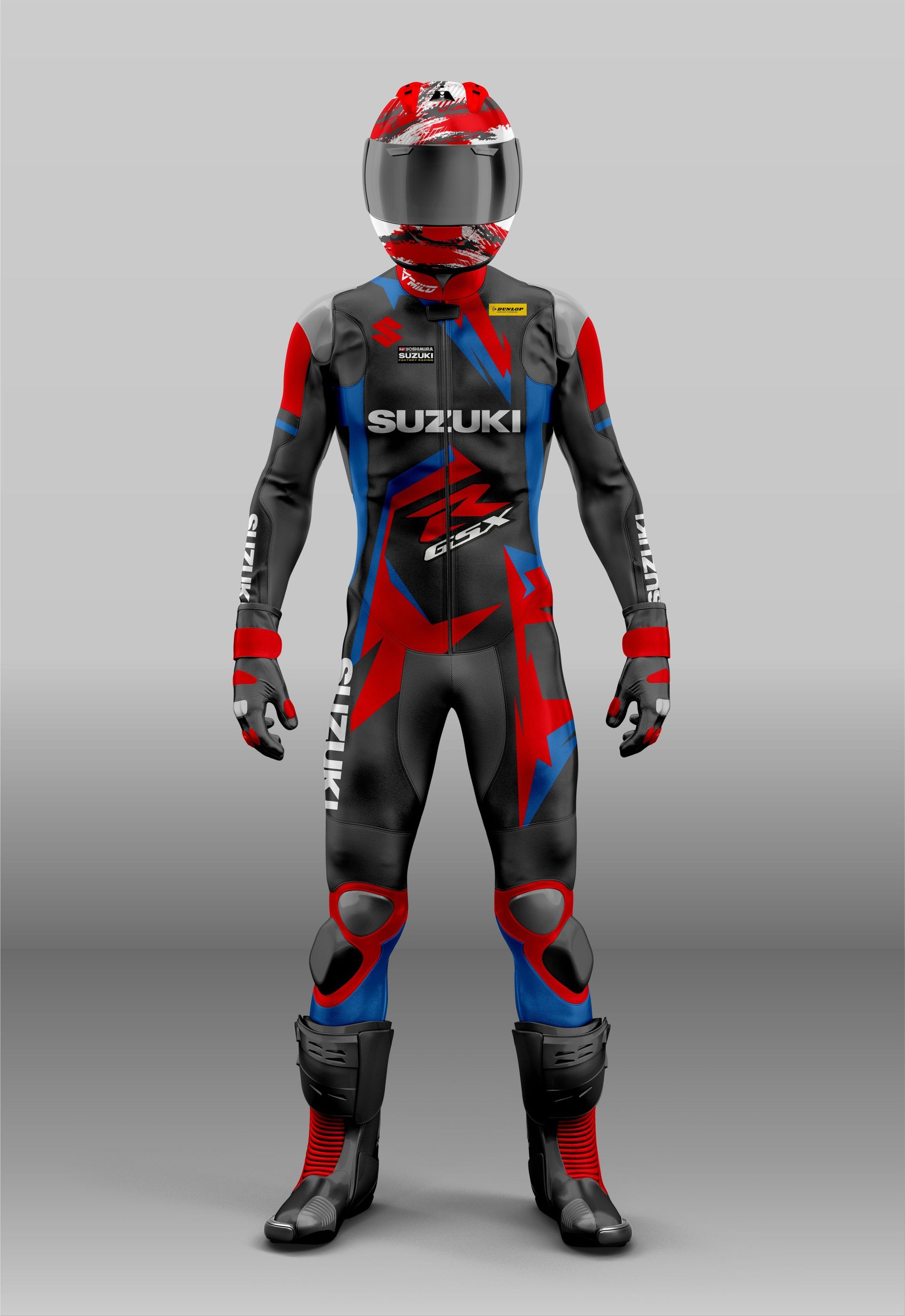 Suzuki GSXR Motorcycle Leather Race Suit