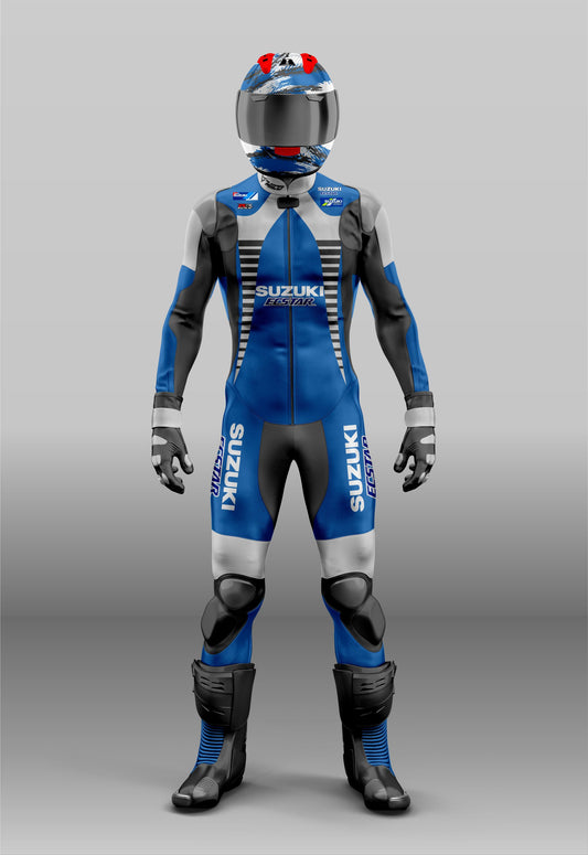 Suzuki Custom Motorcycle Suit for Men and Women With inside CE protections available in one and two Piece