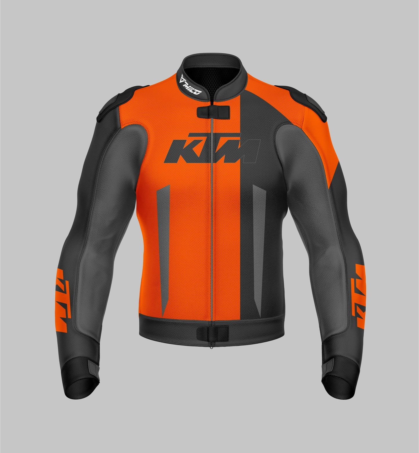 KTM Racing Motorcycle Leather Protective Jacket - Unisex - Custom Design - All Sizes Are Available