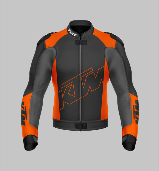 Upgrade Your Safety and Style with KTM Racing Custom Designed Protective Leather Motorcycle Jacket - Motorbike Riding Jacket For KTM Riders