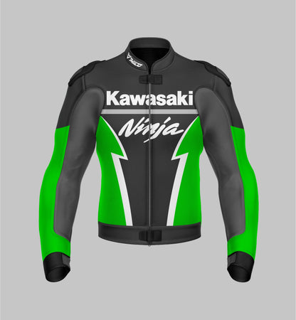 Kawasaki Ninja Black Green Flouro Jacket