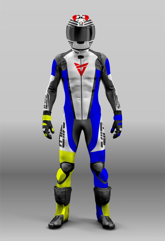 Milo Racing Motorbike Racing Suit - Cowhide Leather - 1 Piece & 2 Piece - Customizable Fit - Protective Biker Gear for Drag Racing and Street Riding