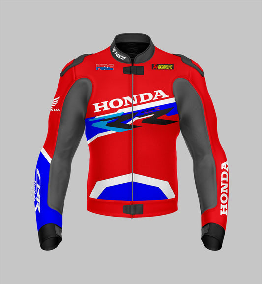 Honda CBR Fireblade MotoGP Leather Motorcycle Jacket - Customizable Deign & Color