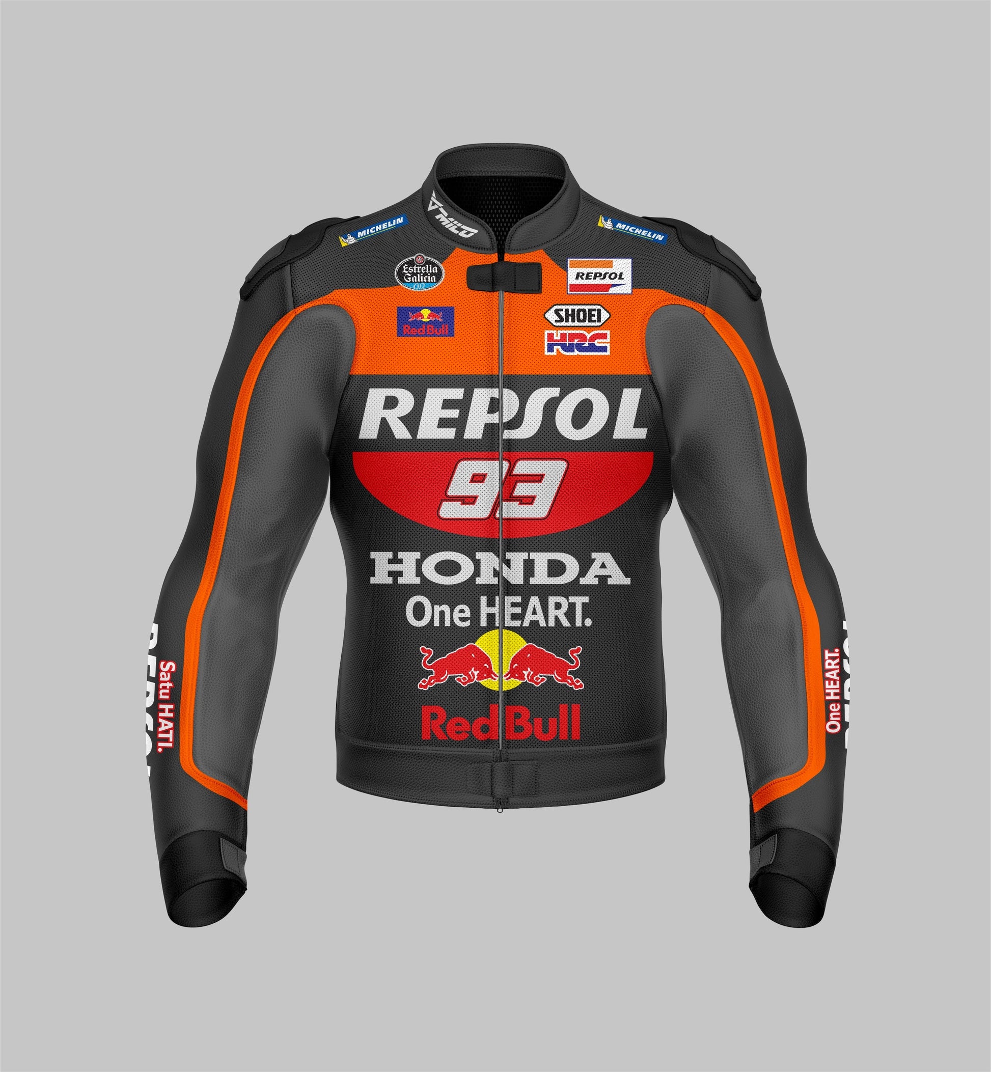 Custom MotoGP Marc Marquez Repsol Leather Jacket MM93 Honda Racing
