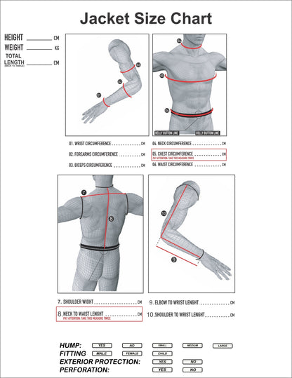 JACKET SIZE  CHART For Racing 