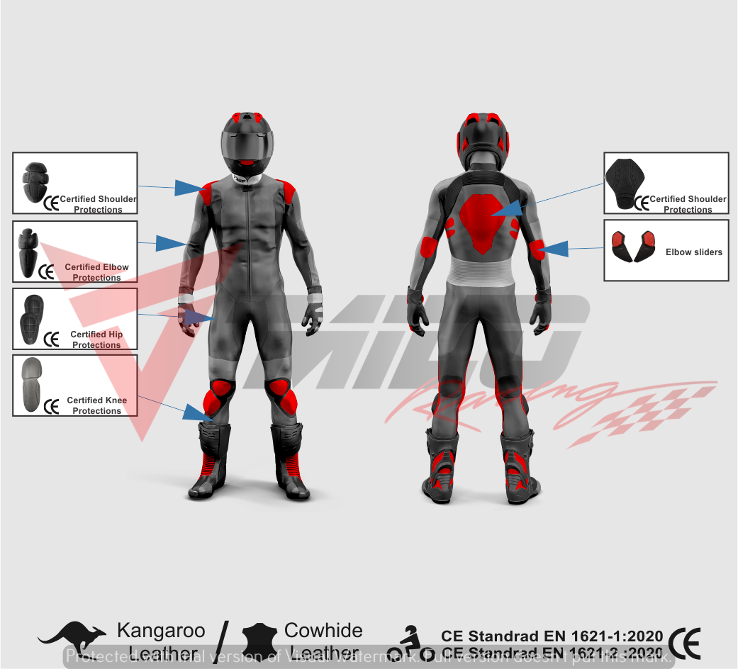 Custom Design Motorcycle Track Racing Suit One-Piece & Two-Piece